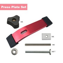 목공 T 트랙 슬라이더 M8 나사 너트 톱 테이블 작동 T-슬롯 목재 작업 DIY 도구 용 클램프, 01 1 Set red