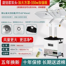 국소배기장치 집진기 목공용 먼지 연기 분진 배기, G. 350W더블헤드+리모컨+패키지(사진참조)