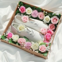 갓샵 전역 꽃신 박스 상자 여자친구 전역선물 플라워박스, 옵션1+조화(랜덤발송)