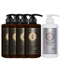 [댕기머리]기골드 샴푸 500ml 4개 + 한방 트리트먼트 500ml, 없음