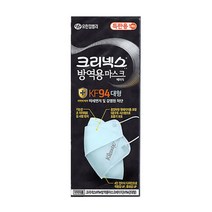 유한킴벌리 크리넥스 베이직 4단접이식 방역용 KF94마스크 대형 30매 50매 100매 개별포장 (하늘색), KF94마스크 30매