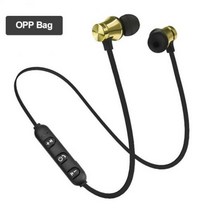 Huawei Xiaomi Samsung 용 마이크 소음 감소 이어 버드가있는 무선 자기 Bluetooth 이어폰 핸즈프리 헤드셋, 07 opp bag yellow