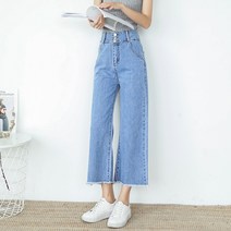 SAMARA 여성바지 와이드 데님팬츠 청바지 면바지 밴딩 스판 나팔바지 빅사이즈 RX822