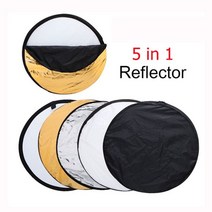 [디지털게임] 5in1 반사판 reflector 반사판 카메라 사진 촬영 조명 [W25A9D4], 120Cm