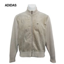 아디다스스포츠 기본로고 데일리 스웨이드 니트 져지 집업 90