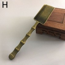 레트로 금속 차 숟가락 중국 주걱 아연 합금 잎 선택기 다도 용품 액세서리 도구 1 개, 육군 녹색