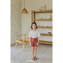 (23여름) ﻿철수와영희 린넨벨트반바지_유아 아동 여아