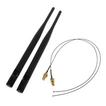 WiFi 안테나 공중 2.4GHz 5GHz 6DBI RP-SMA 안테나 31cm/12in U.FL IPEX MHF4 to RP-SMA Extension Cable 2 팩/세트, 다른
