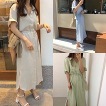 지금 입기 딱 좋은 빅사이즈 루즈 박시 반팔 셔츠핏 데일리 셔츠 롱 원피스