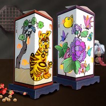 전통 민화 초롱 (2종 택1), 화접도