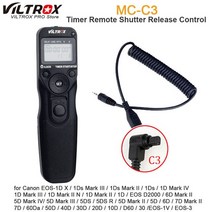 Viltrox LCD 타이머 원격 셔터 릴리스 제어 케이블 코드 캐논 EOS 니콘 미놀타 소니 A7 A7S A7R A6000 A5100 DSLR 카메라, [02] MC-C3