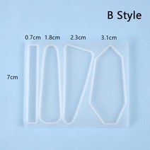 헤어 클립 실리콘 금형 크리스탈 에폭시 수지 수제 개성 DIY 클립 보석 도구 주조 금형, B
