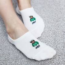 서울도봉양말협동조합 남성 곰돌이 덧신 10켤레