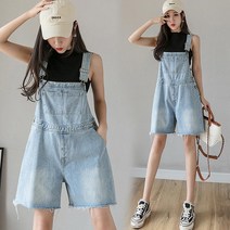 마이팝 멜빵 청반바지 청바지 바지 반바지 데님