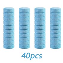 세차 광택 20/40/60Pcs 솔리드 클리너 자동차 와이퍼 발포성 정제 유리 화장실 클리닝 액세서리, 02 blue