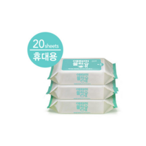 휴대용 물티슈 애터미 도톰한 원단 20매x3개입