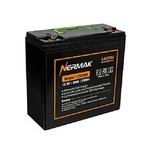 NERMAK 2 팩 12V 10Ah 리튬 이온 LiFePO4 딥 사이클 배터리 태양열/풍력용 2000, 12V 20Ah