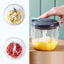 회전식 마늘다지는 기계 마늘빻은 도구 수동 고기 양파 다지기 500ml, 회전식다지기_900ml