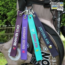 양면네임택 캐디백 등산 자수 골프네임택, 흰색, 멋진체