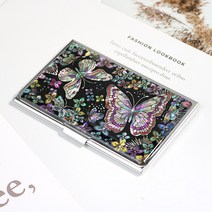 박씨상방 외국인선물 나전칠기 자개 명함케이스M 명함집, 1개, 꽃나비