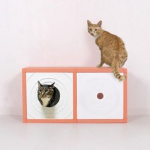 이쁜이 리빙박스 55L, 라이트레드_화이트