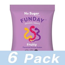 펀데이 프룻 플레버 구미 스네이크 50G Funday Fruity Flavoured Gummy Snakes Kpf 6개