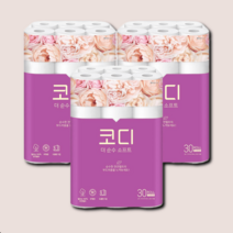 코디 화장지 더 순수 소프트 두루마리휴지 27m 30롤 X 3팩, 더 순수 소프트 27m 30롤 X 3팩