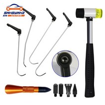 Automotive Paintless Dent Rep에어 Tool Rotary Push Rod Rubber Hammer Metal Restoration Pen Replaceable, [01] Set 1