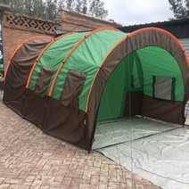 터널형텐트 거실형 리빙쉘 텐트 5인용 8-10 사람 야외 터널 가족 캠핑 방수 150d 옥스포드 야외 여행 장비 관광 집 군대 녹색, 초록