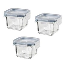 이케아 IKEA 365+ 사각 식품보관용기 180ml 3개, 10개