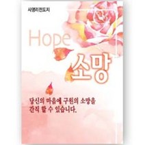 사영리전도지 L201-소망 복음전도지 2단전도지, 90g아트지 4000매(1~2종)
