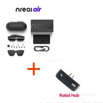 Nreal Air 스마트 AR 안경 4K 3D HD 130 인치 공간 거대한 스크린 개인 영화관 휴대용 1080p 뷰 전화 컴퓨터 게임 비디오, 2.Nreal with HUB