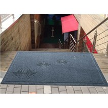 현관매트 발매트 출입구매트 미끄럼방지.오염방지.물기흡수 플라워매트, 녹색