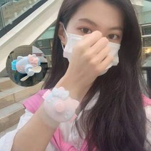 손목선풍기 팔찌 초미니 가변운 선풍기 usb 핸디선풍기 여름 휴대용 시계형 키티 선풍기 아동 성인 가능, 연핑크