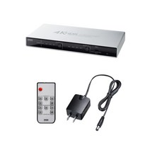 산와 다이렉트 HDMI 전환기 4K 60Hz 4 입력 2 출력 PS5 대응 HDR HDCP2.2 광 디지털 리모컨 첨부 400-SW039