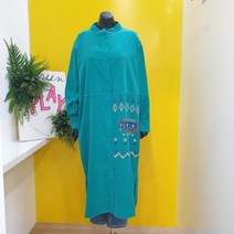 [베네통] 코듀로이 프린트 롱 블라우스 BABL51161