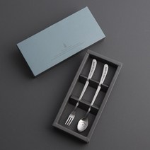 인스푼 티스푼포크 돌답례품 티스푼세트, 슬림윙크 2P (포크1+티스푼1), 인쇄 / 포장 (보라도트)