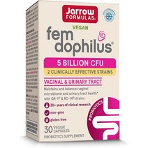 Jarrow Formulas 펨도피러스 여성용 유산균 10억 60캡슐, 50억 CFU, 60개(1팩)
