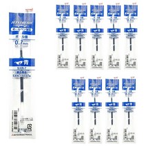 유니 제트스트림 단색 볼펜 전용 리필심 10개 1통 SXR-7 FOR SXN-150-07 (멀티펜에 사용불가), SXR-7 청10개