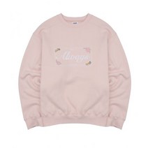 챈스챈스 ALWAYS 엠브로이더리드 맨투맨 스웨트셔츠 핑크 기모