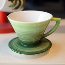 그린 그라디에이션 디자인 도자기 고노드리퍼 (4 color 택 1) [핸드페인팅 도자기]