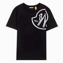 (당일) 22FW 몽클레어 알릭스 로고 패치 블랙 반팔 티셔츠 8C00001 M2780 999