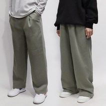 데님투나잇 남여공용 여유있는핏 기모 와이드 트레이닝 팬츠 츄리닝바지