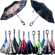 양산 골프 패션 고급 예쁜 두겹 양우산 명화 거꾸로 우산