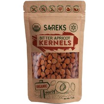 미국직구 비터 살구 씨 자연유래 생봉투(1LB) 16온스 - 더 큰 알맹이 - 100 USDA 자연유래 인증 생 비GMO 코셔 비건 글루텐 프리 신선하고 클린한 – 비타민 B17과 네츄럴 서플라이원, 수량, 상세참조