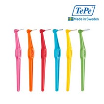 테페 스웨덴 교정용 임플란트용 치간칫솔 ㄱ자형 앵글 0.4~0.8mm 6개입, 그린 0.8mm, 6개