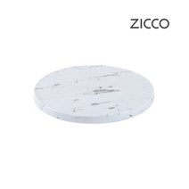 ZICCO 지코 멜라민 화이트 마블 느낌 플레이팅 트레이 스탠드 초밥 스시 홈 카페 베이커리 진열 치즈보드 식기, 1개, 05)원형 트레이 1호(소형)