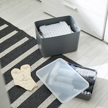 한샘(생활) (한샘) 텐더 수납함(딥그레이)_낮은M, 단품없음