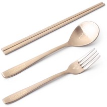 토탈하우스 청삼유기 방짜유기 아동수저세트 (호로록) 어린이수저세트 어린이용 수저 포크 젓가락 3종세트