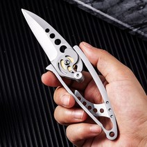 CRKT 5102 밴 호이 RSL 플레인 엣지 나이프 D2 스테인리스강 일상 휴대 혁신적인 스켈레톤 핸들 포켓 접이, 한개옵션0